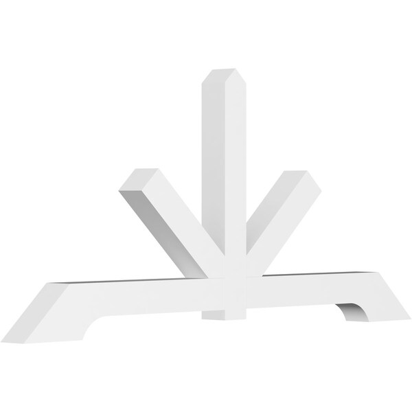 Ekena Millwork Vanguard Architectural Grade PVC Gable Bracket, 108"W x 49 1/2"H x 6"D x 6"F, 11/12 Pitch GBP108X50X0606VAN00 - main